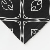 Schwarz-Weiß-Muster Fleecedecke (Ecke)