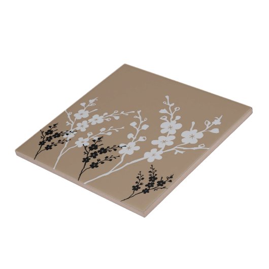 Schwarz-Weiß-Muster Fliese (Seite)