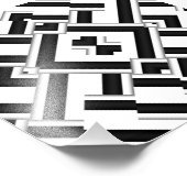 Schwarz-Weiß-Muster Fotodruck (Ecke)