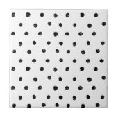 Schwarz-Weiß-Muster für Abstrakte Punkte Fliese (Vorderseite)