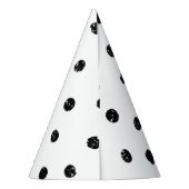 Schwarz-Weiß-Muster für Abstrakte Punkte Partyhütchen (Rückseite)