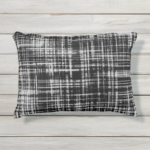 Schwarz-Weiß-Muster für Abstrakte Streifen Kissen Für Draußen