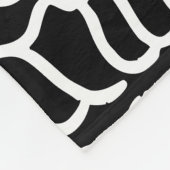 Schwarz-Weiß-Muster für Abstrakte Wavy-Line-Muster Fleecedecke (Ecke)