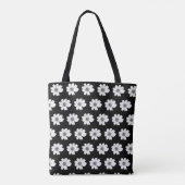 Schwarz-Weiß-Muster für Blumenmuster Tasche (Rückseite)