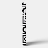 Schwarz-Weiß-Muster für Gleichzeichen Case-Mate iPhone Hülle (Rückseite / Links)