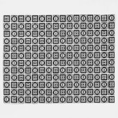 Schwarz-Weiß-Muster für Gleichzeichen Fleecedecke (Vorderseite (Horizontal))