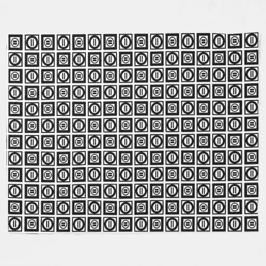 Schwarz-Weiß-Muster für Gleichzeichen Fleecedecke (Vorderseite (Horizontal))
