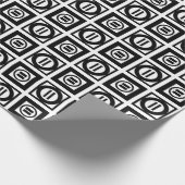 Schwarz-Weiß-Muster für Gleichzeichen Geschenkpapier (Ecke)