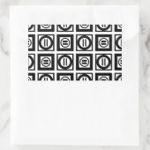 Schwarz-Weiß-Muster für Gleichzeichen Rechteckiger Aufkleber (Tasche)