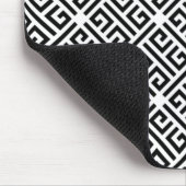 Schwarz-Weiß-Muster für griechisches Schlüsselmust Mousepad (Ecke)