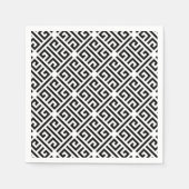 Schwarz-Weiß-Muster für griechisches Schlüsselmust Serviette (Vorderseite)