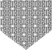 Schwarz-Weiß-Muster für griechisches Schlüsselmust Tischdecke (Schrägansicht)