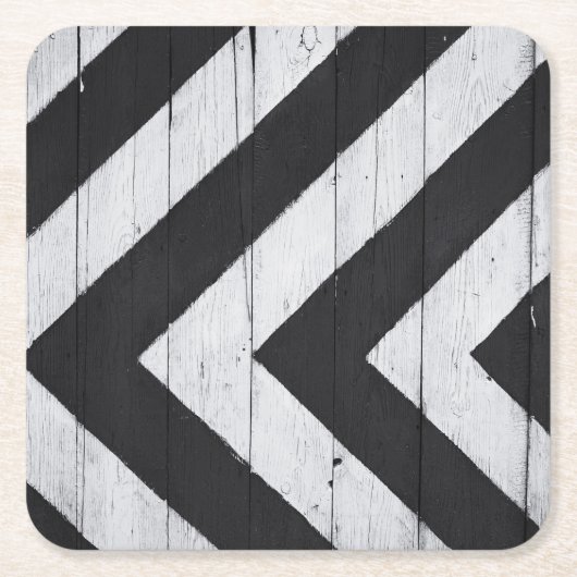 Schwarz-Weiß-Muster für Holzkörner Rechteckiger Pappuntersetzer (Vorderseite)