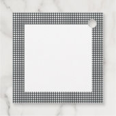 Schwarz-Weiß-Muster für Kariertes Schachbrett Geschenkanhänger (Rückseite)