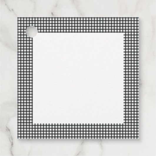 Schwarz-Weiß-Muster für Kariertes Schachbrett Geschenkanhänger (Vorderseite)