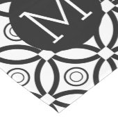 Schwarz-Weiß-Muster für moderne Geometrie Mittelgroßer Tischläufer (Ecke)