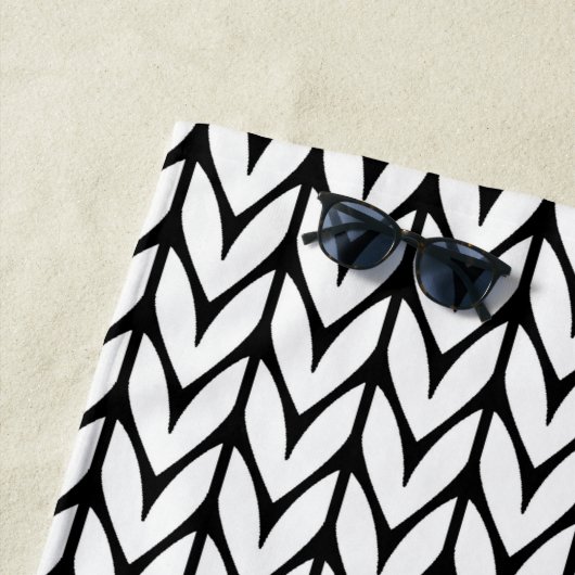 Schwarz-Weiß-Muster für Strickgarne Strandtuch (Beispiel)