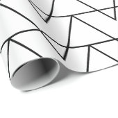 Schwarz-Weiß-Muster für Zickzack Streifen Geschenkpapier (Rolleneckpunkt)