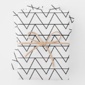 Schwarz-Weiß-Muster für Zickzack Streifen Geschenkpapier Set (Beispiel)