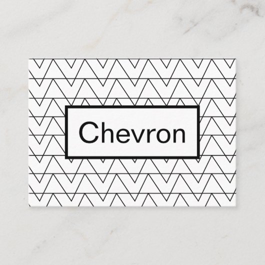 Schwarz-Weiß-Muster für Zickzack Streifen Visitenkarte (Vorderseite)