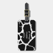Schwarz-Weiß-Muster Gepäckanhänger (Vorderseite vertikal)