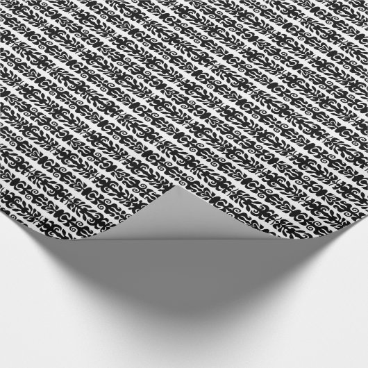 Schwarz-Weiß-Muster Geschenkpapier (Ecke)
