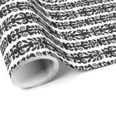 Schwarz-Weiß-Muster Geschenkpapier (Rolleneckpunkt)