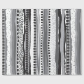 Schwarz-Weiß-Muster Geschenkpapier (Flach)