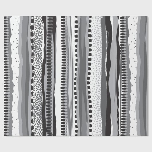 Schwarz-Weiß-Muster Geschenkpapier (Flach)