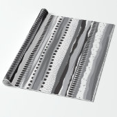 Schwarz-Weiß-Muster Geschenkpapier (Ungerollt)