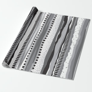 Schwarz-Weiß-Muster Geschenkpapier