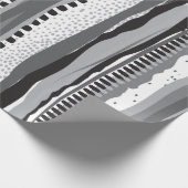 Schwarz-Weiß-Muster Geschenkpapier (Ecke)