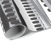 Schwarz-Weiß-Muster Geschenkpapier (Rolleneckpunkt)