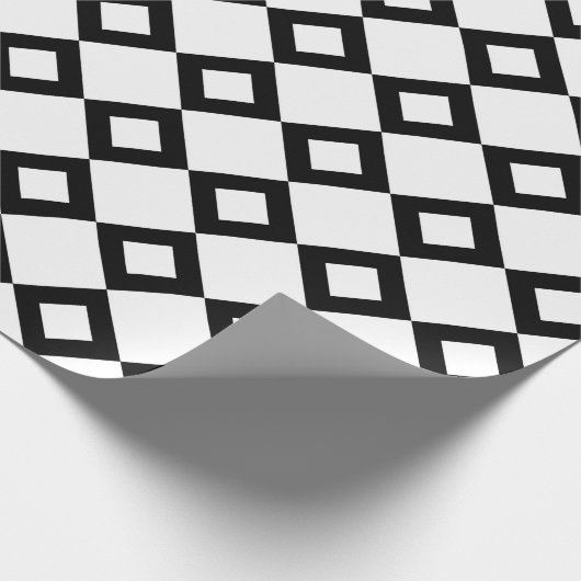 Schwarz-Weiß-Muster Geschenkpapier (Ecke)