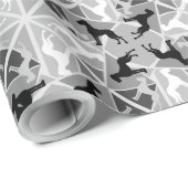 Schwarz-Weiß-Muster Geschenkpapier (Rolleneckpunkt)