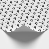 Schwarz-Weiß-Muster Geschenkpapier (Ecke)