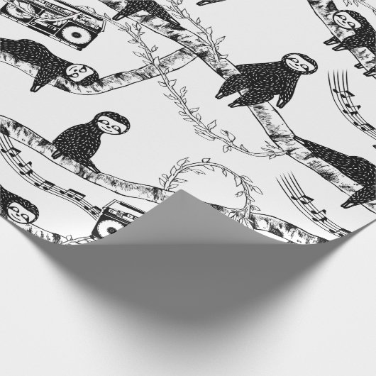 Schwarz-Weiß-Muster Geschenkpapier (Ecke)