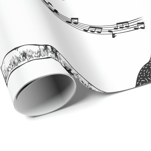 Schwarz-Weiß-Muster Geschenkpapier (Rolleneckpunkt)