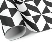 Schwarz-Weiß-Muster Geschenkpapier (Rolleneckpunkt)