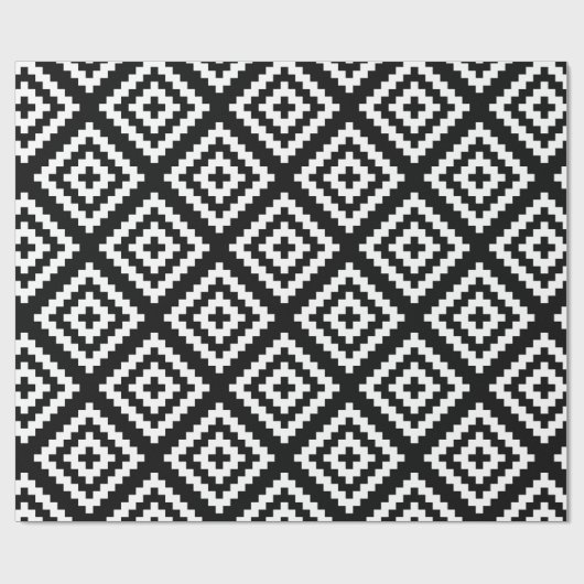 Schwarz-Weiß-Muster Geschenkpapier (Flach)