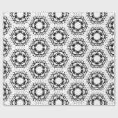 Schwarz-Weiß-Muster Geschenkpapier (Flach)