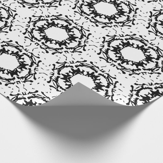 Schwarz-Weiß-Muster Geschenkpapier (Ecke)