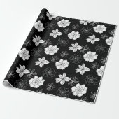Schwarz-Weiß-Muster Geschenkpapier (Ungerollt)