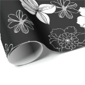 Schwarz-Weiß-Muster Geschenkpapier (Rolleneckpunkt)