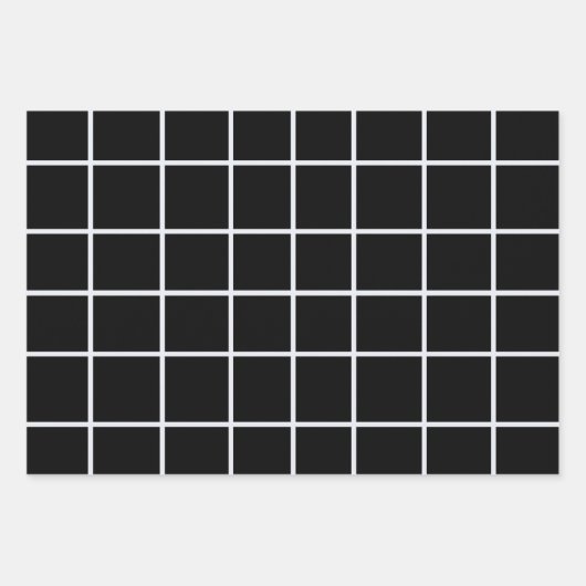 Schwarz-Weiß-Muster Geschenkpapier Set (Vorderseite 3)