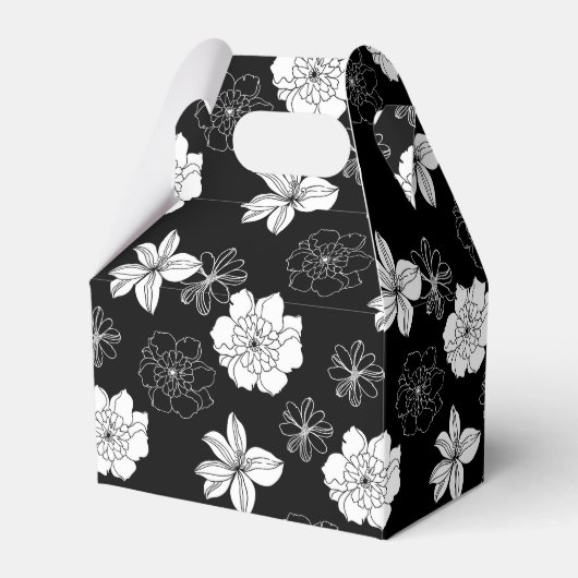 Schwarz-Weiß-Muster Geschenkschachtel (Vorderseite)