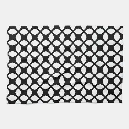 Schwarz-Weiß-Muster Geschirrtuch (Horizontal)