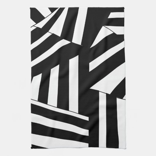 Schwarz-Weiß-Muster Geschirrtuch (Vertikal)