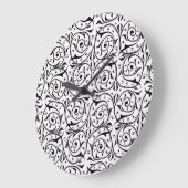 Schwarz-Weiß-Muster Große Wanduhr (Winkel)
