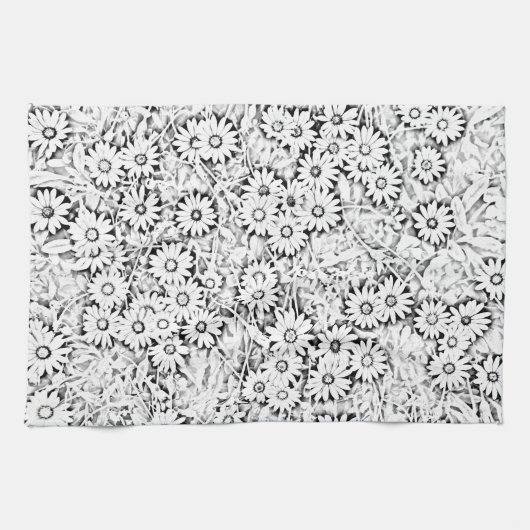 Schwarz-Weiß-Muster-Handtuch Geschirrtuch (Horizontal)